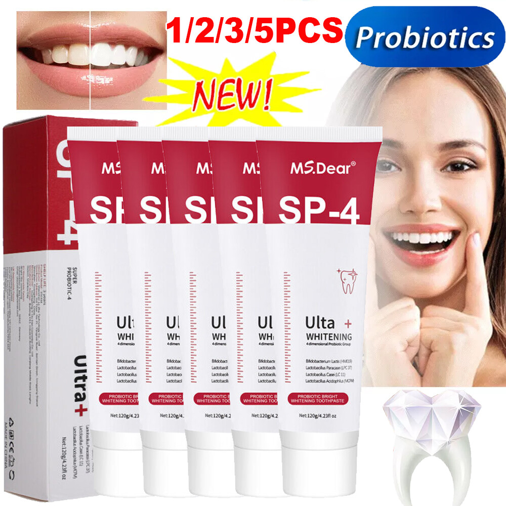 1-6PCS Sp-4 Probiotic Brightening Toothpaste, Deep Cleaning Care Toothpaste 120g