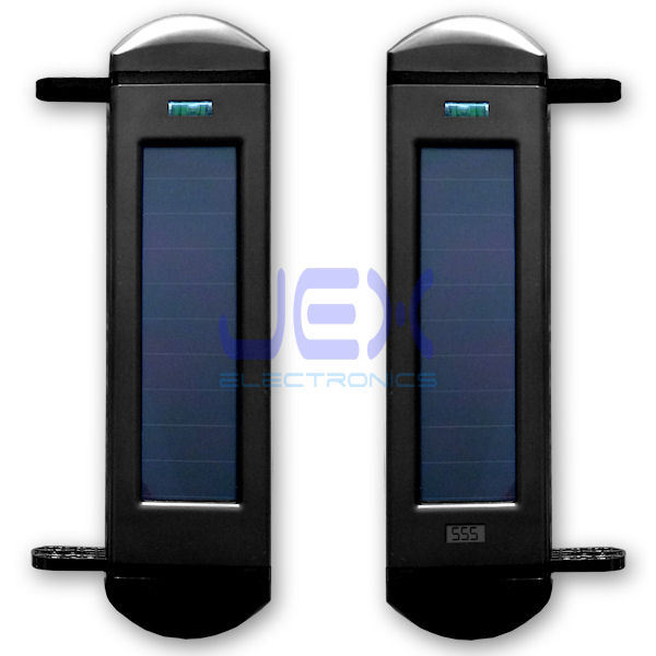 IR Beam Sensor Solar Powered Wireless Perimeter Security Alarm System Outdoor/in