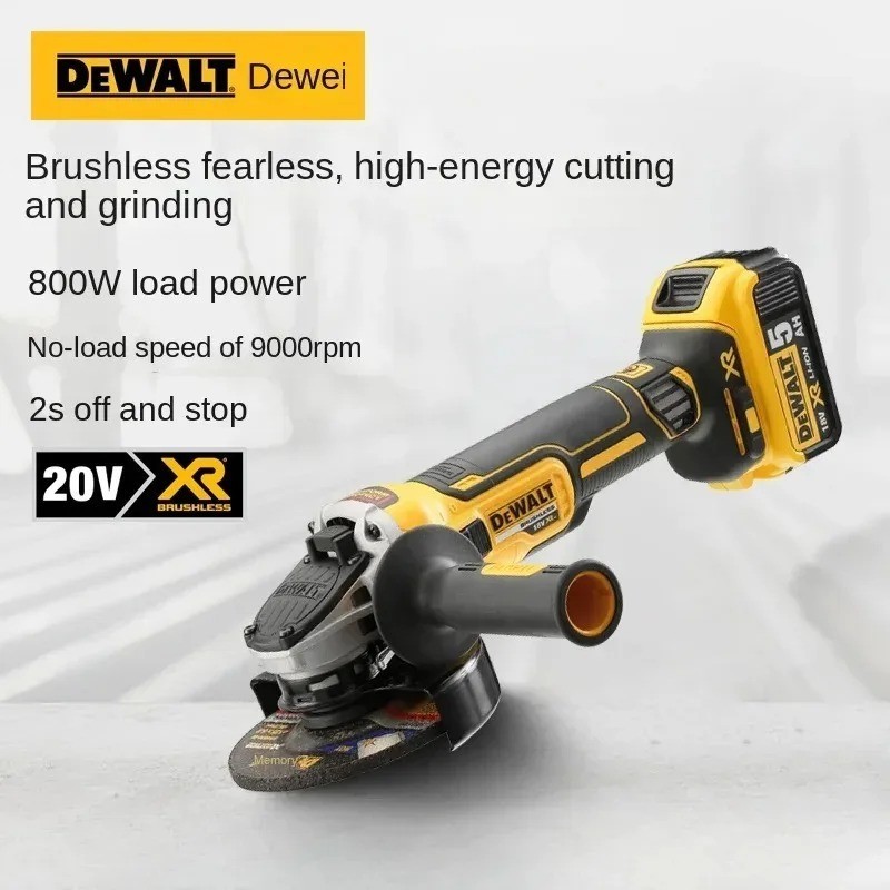 DaWei DCG405 Brushless 125mm Flat Head Angle Grinder Bare Machine Tool for...
