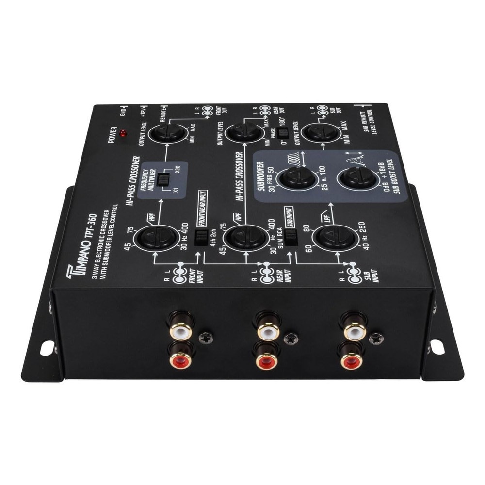 3-Way Electronic Crossover with Remote Subwoofer Control & Equalizer