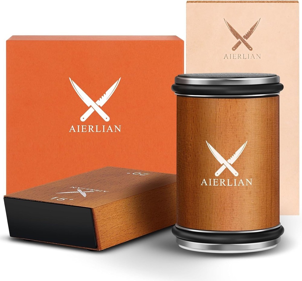 Rolling Knife Sharpener Kit with Diamond & Ceramic for Precision Cutting