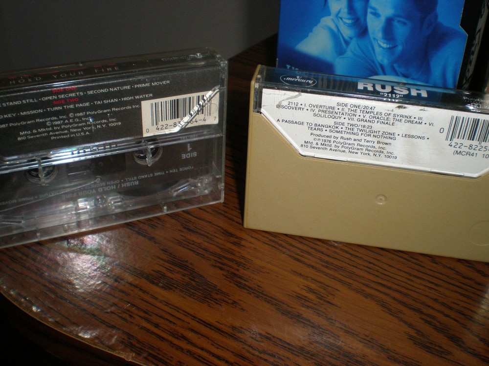 RUSH 2112 HOLD YOUR FIRE CASSETTE TAPES