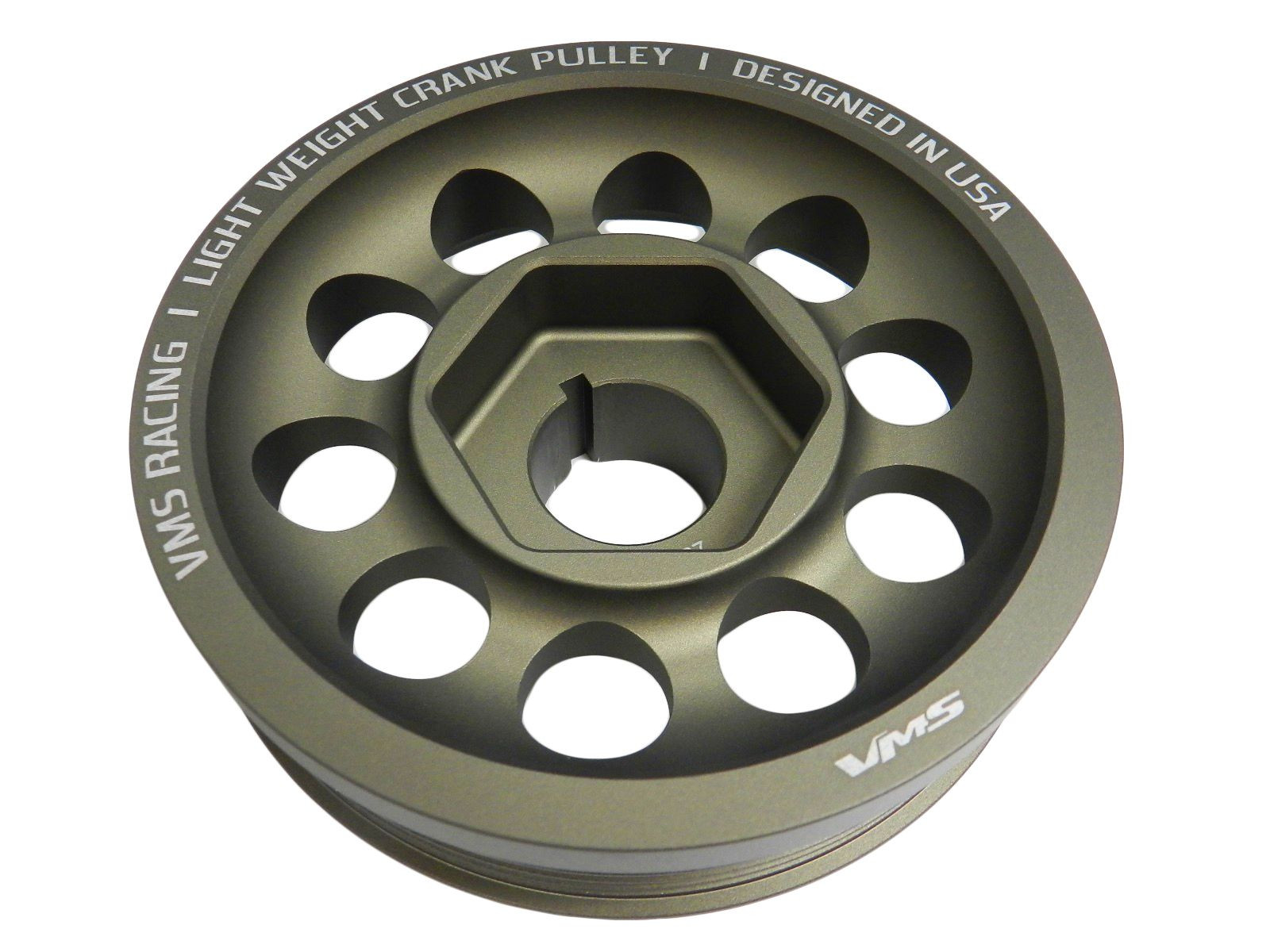 VMS Racing Light Weight Aluminum Crankshaft Crank Pulley 00-09 Honda S2000 OEM