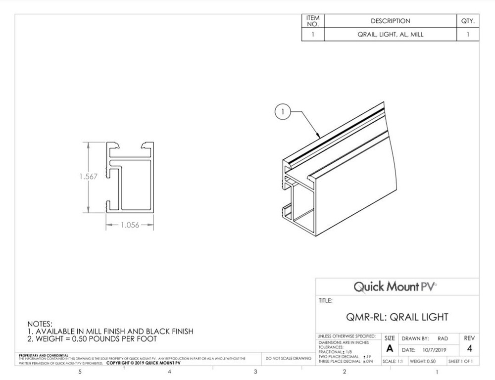 Quick Mount Q-rail Solar Pv Panel Mounting