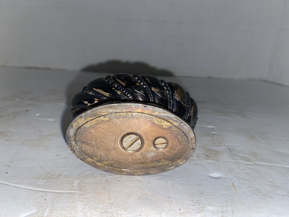 Vintage Ronson Crown Silver Plated Table Lighter