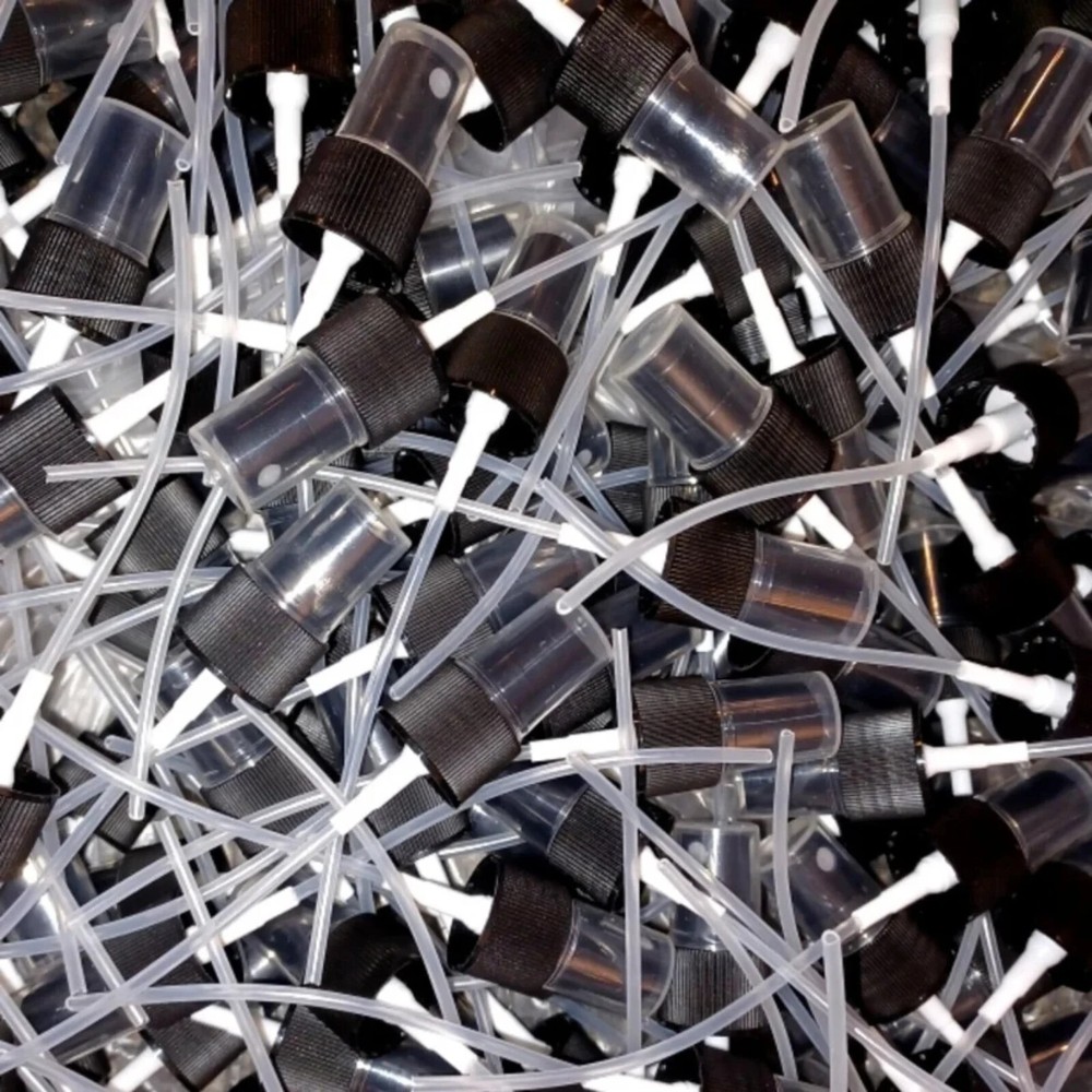 20/410 Black Ribbed Fine Mist Spray Caps | Quantity Per Package: 50
