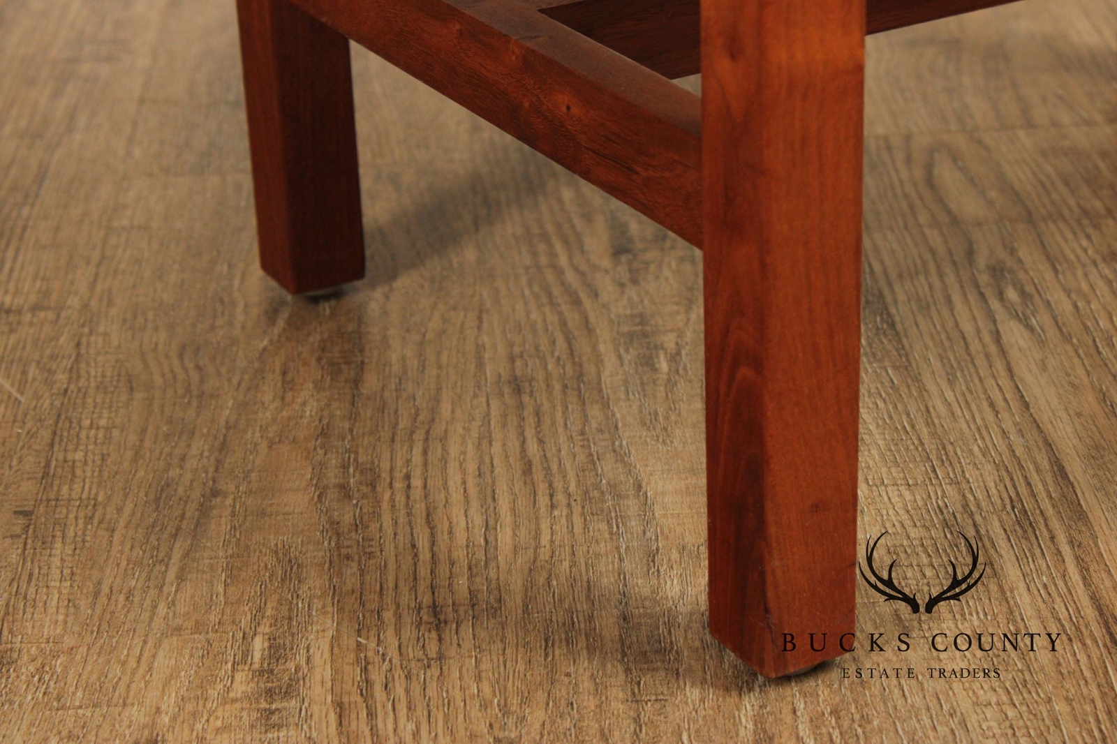 Jens Risom Mid Century Modern Pair Of Walnut Stools