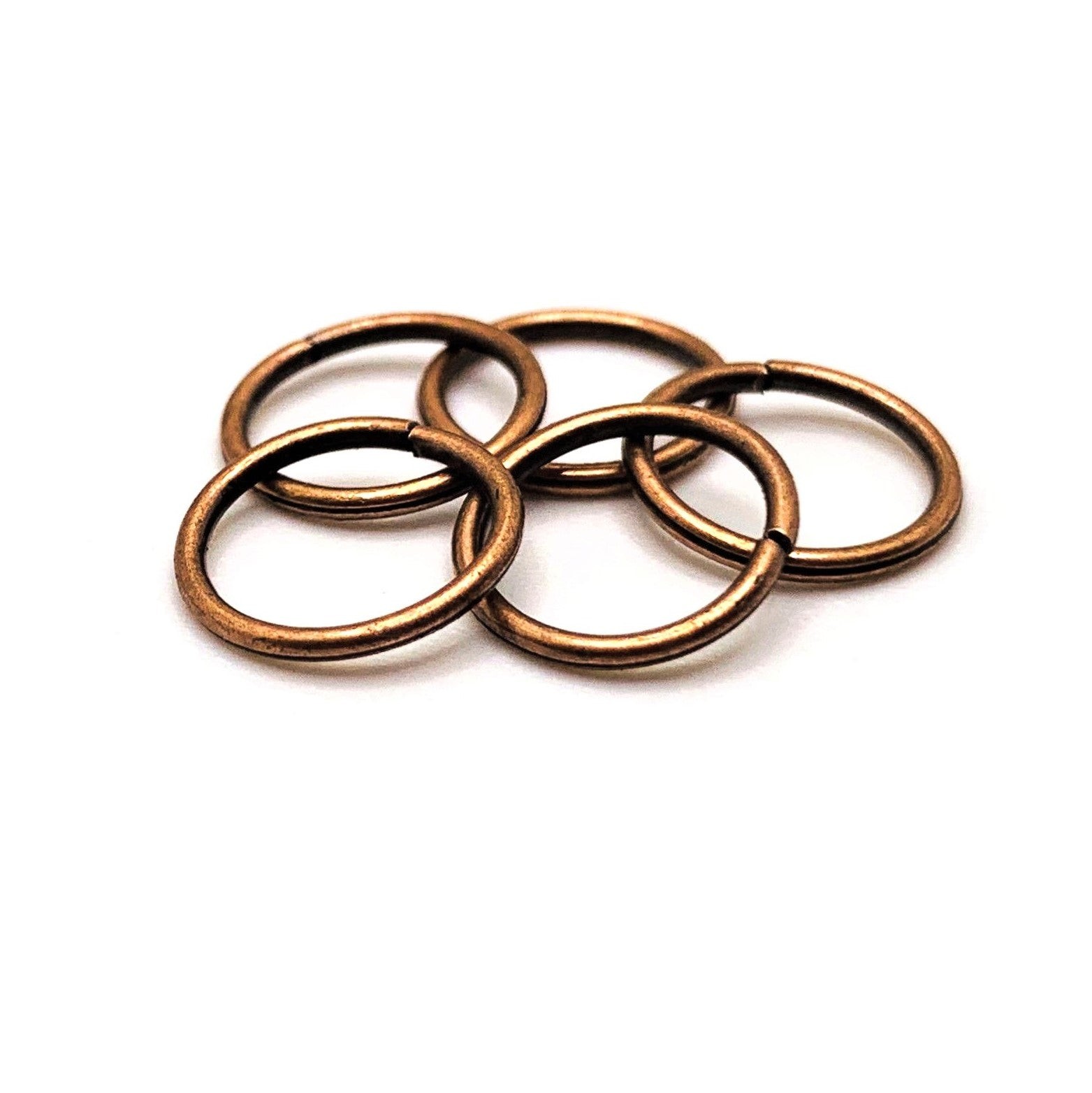 10mm, 18g, Copper Open Jump Rings - US Seller