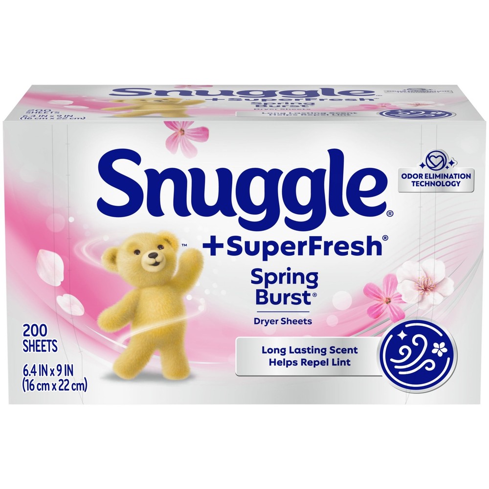 Fabric Softener Dryer Sheets, Spring Burst Formula, 200-Count