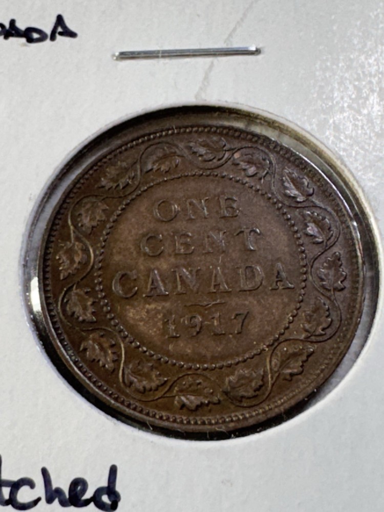 1917 Canada Large Cent Bronze Coin Scratched