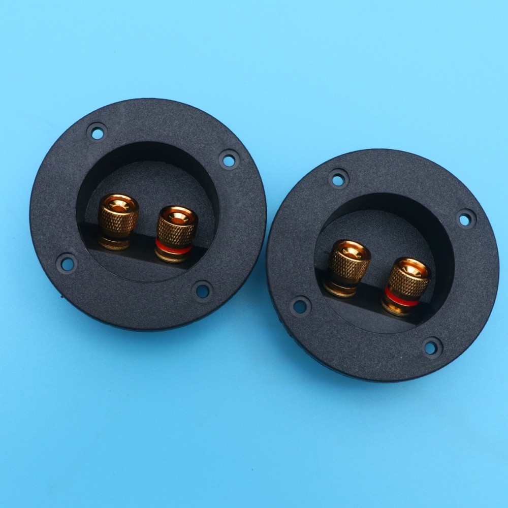 2Way Speaker Terminal Binding Post Round Spring Connectors for Audio Boxes