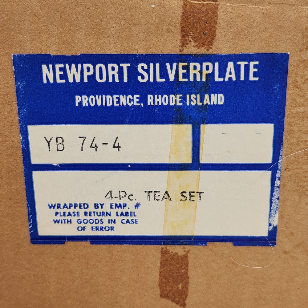 Vintage Gorham Newport Silverplate 4 Pc. Tea Coffee Set YB74 NOS Open Box