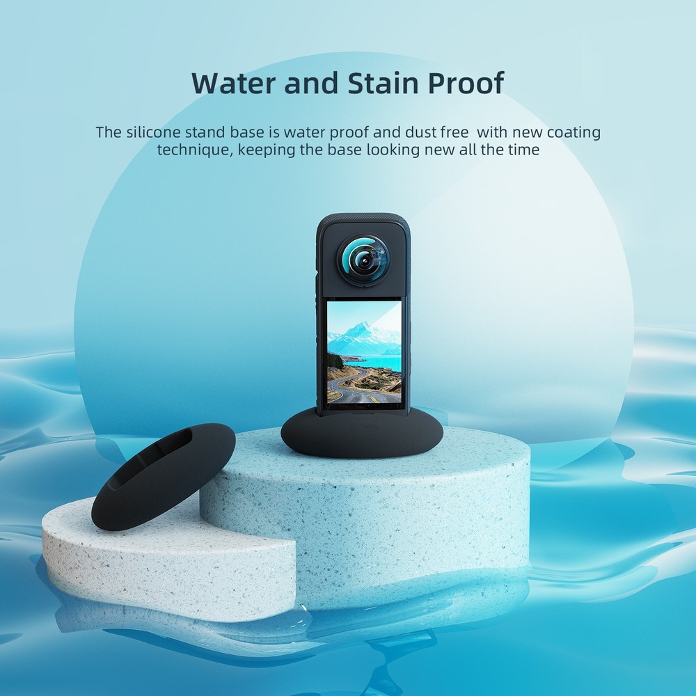 Silicone Camera Desktop Stand Base Holder Mount Bracket for Insta360 X3 Action
