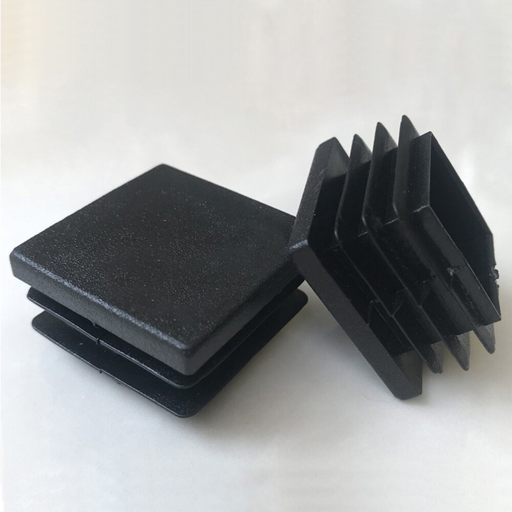 Rectangle,Square Plastic Blanking End Cap Pipe Tube Insert Plug Bung White,Black
