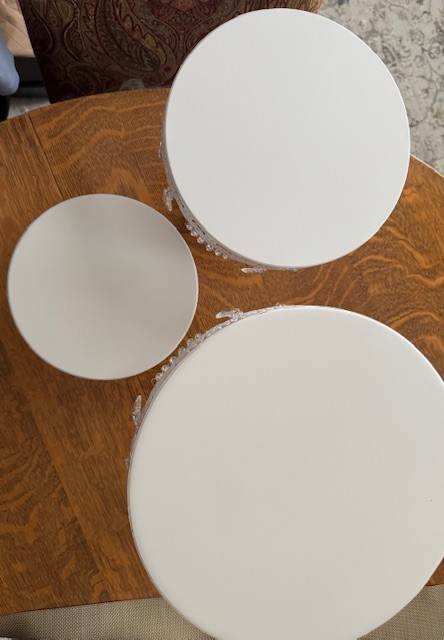 Three-Piece White Dessert Display Set: