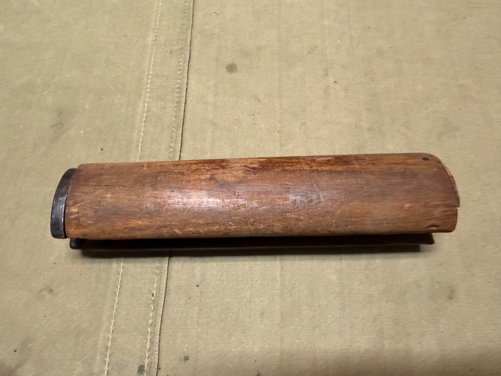 ORIGINAL WWII US ARMY M1 GARAND RIFLE FRONT WOODEN HAND GUARD & SPACER