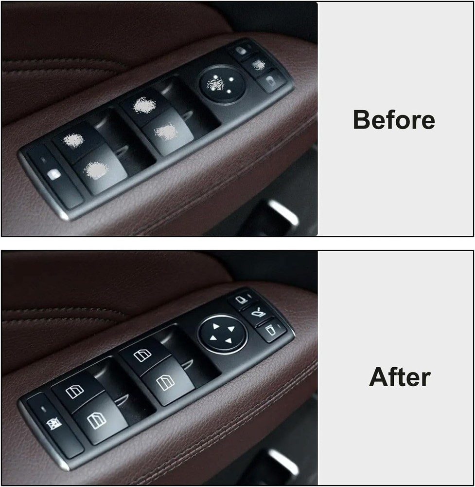 4PCS Driver Side Power Window Switch Button Cap for Mercedes C E Class 2009–2016