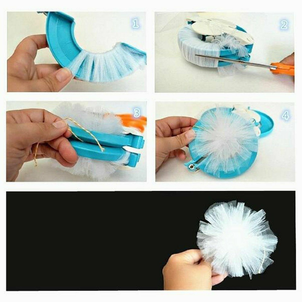 Pompom Maker Fluff Ball Weaver Needle Craft Knitting Wool DIY Tool 4 Sizes