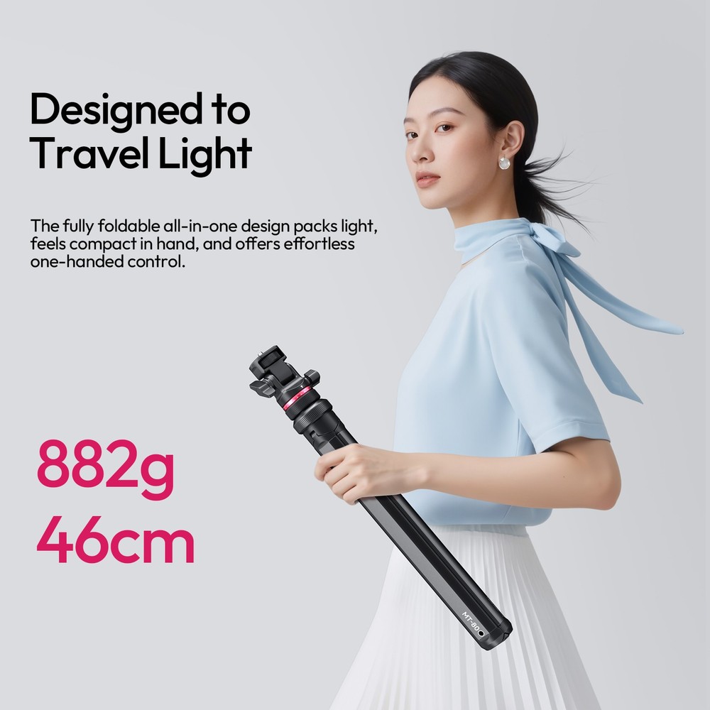 Ulanzi MT-80 Auto-Open Tripod 2m Light Stand 1/4" Mount for Camera Video