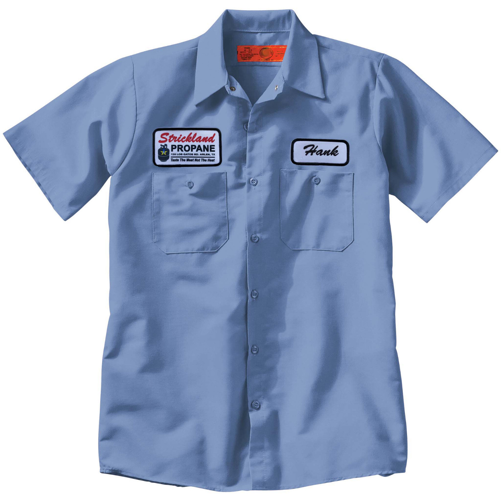 HANK STRICKLAND PROPANE Funny Patch Work SHIRT Halloween costume king of hill