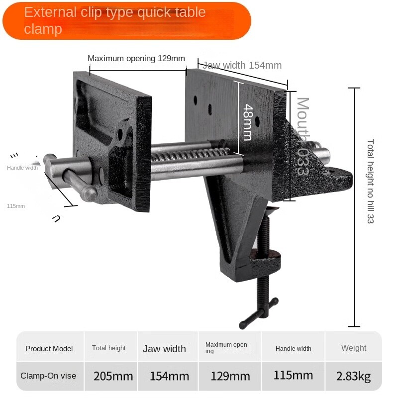 External Clamp Clamp Quick Table Clamp Quick Acting Clamp Table Clamp