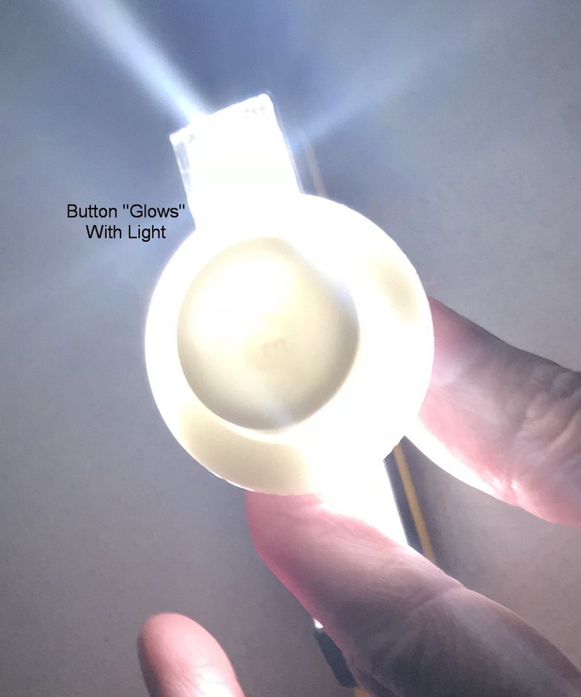 WHITE NOS LONG Leaf Switch Button "GLOWS" **NOS**