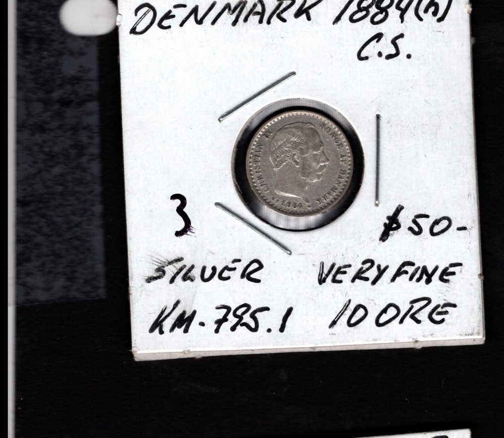 1884- Denmark- VF- 10 Ore
