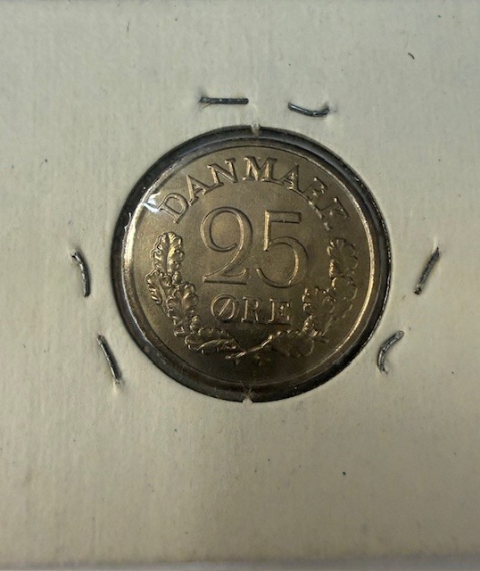 DENMARK 1962 25 ORE UNCIRCULATED