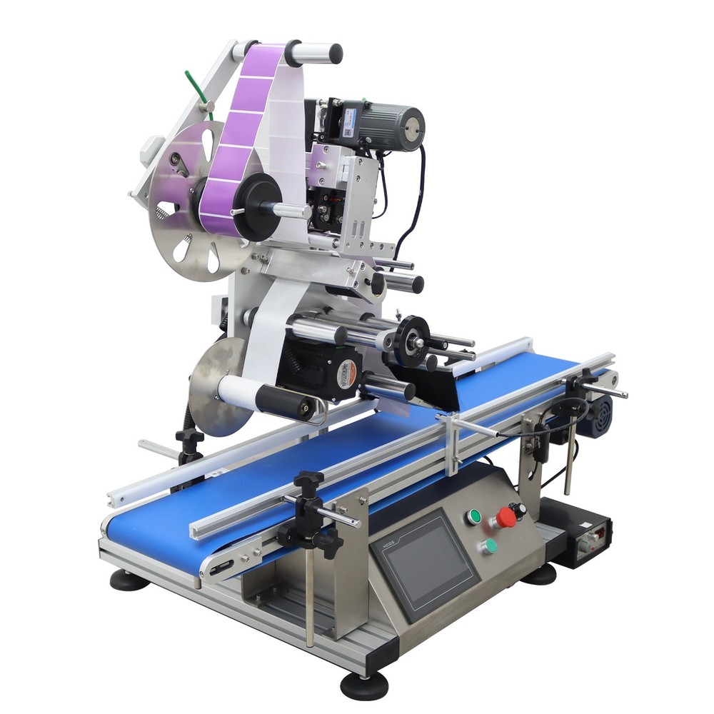 Automatic Desktop Conveyor Table Plate Coding Labeling Machine 25-50PCS/min 800W