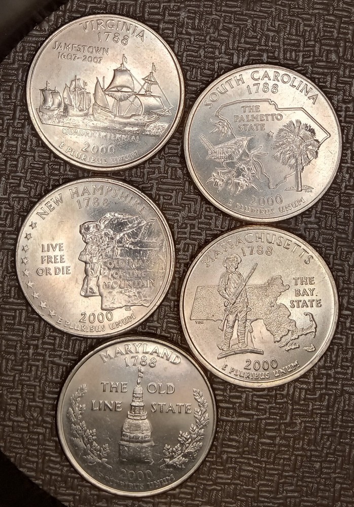 2000 State Quarters uncirculated "D" mint rolls
