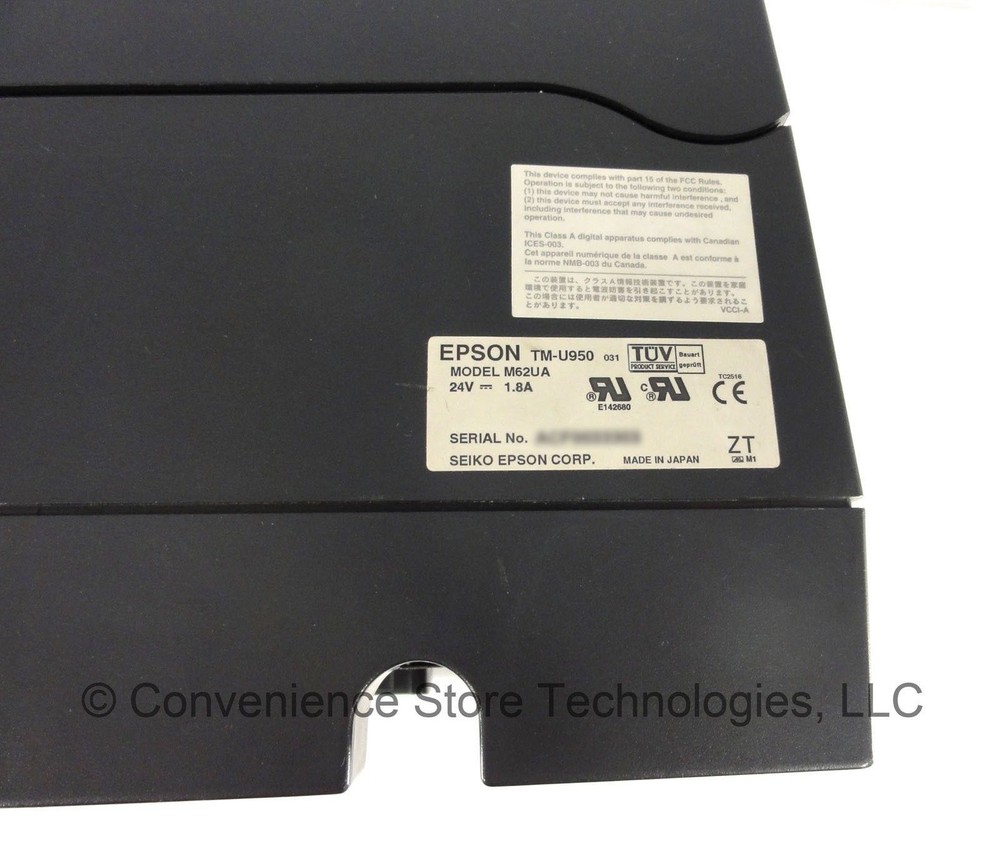 Epson TM-U950 TMU950 M62UA POS VeriFone Receipt Printer for Ruby CPU4 CPU5