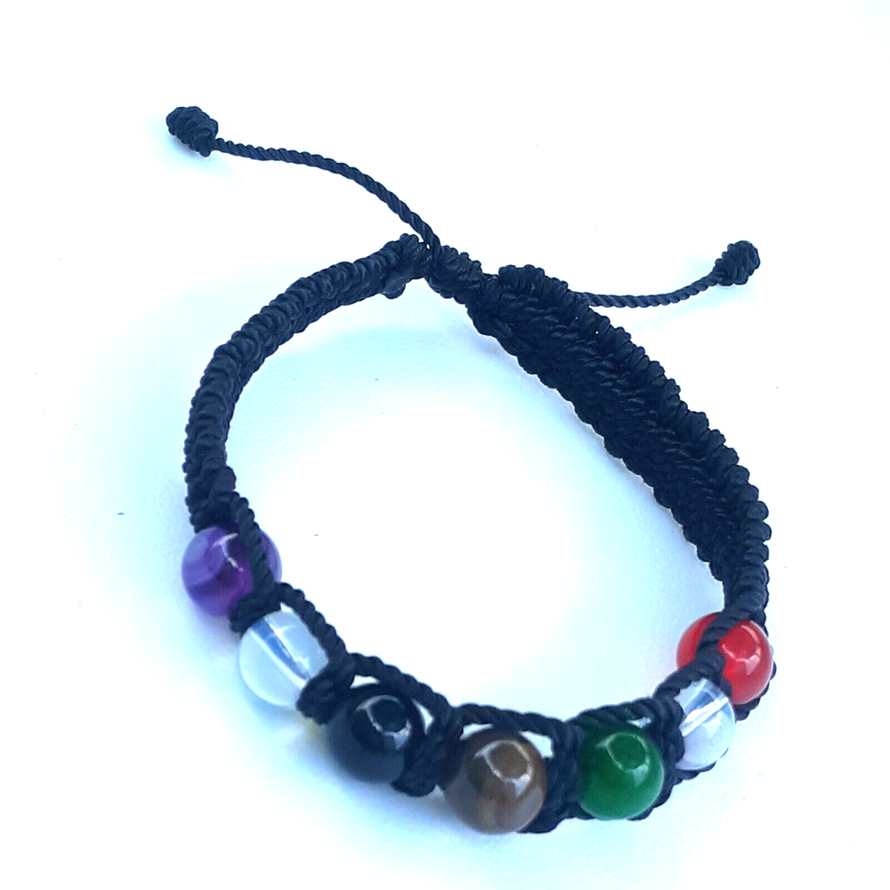 Protection Bracelets 7 Chakras in Black