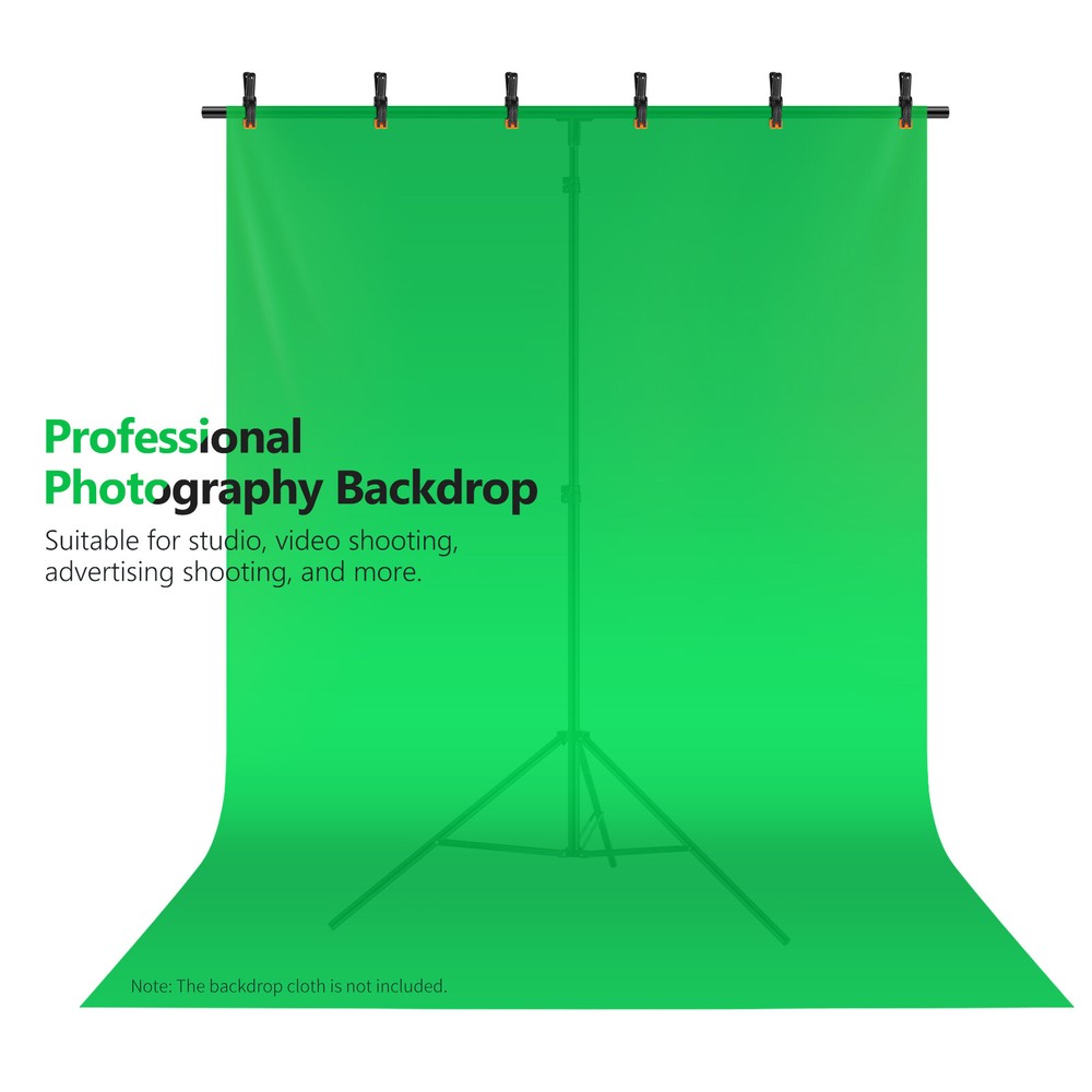 Neewer T-Shape Background Backdrop Support Stand Kit 8.5ft with 4 Spring Clamps
