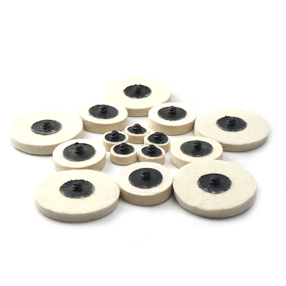 1"2"3" Wool Felt Polishing Wheel Disc Die Grinder Sanding Pads R Type Roll Lock