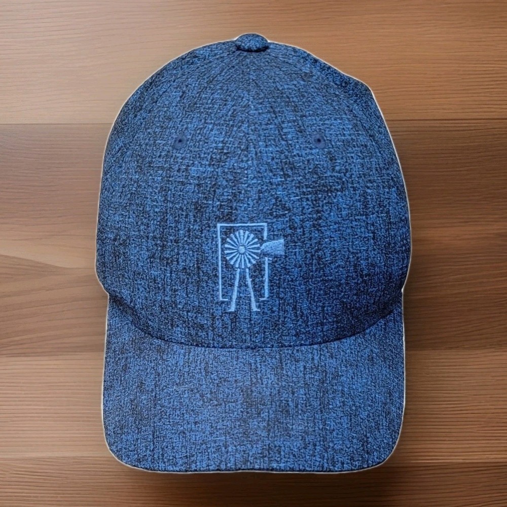 Adidas Golf Blue Hat Cap Windmill Snap Back Adjustable Size Lightweight
