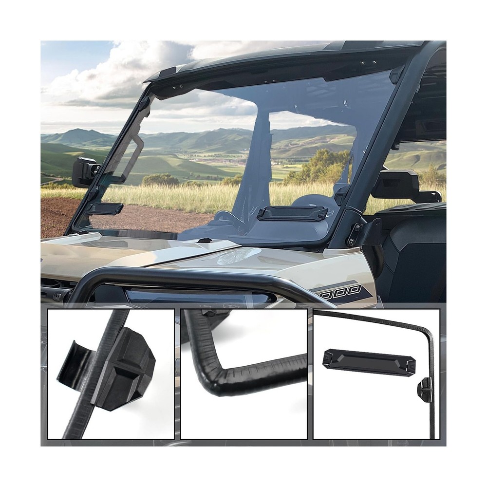 Clear Front Windshield Heavy Duty Scratch Resistant Full Windshield Compatibl...