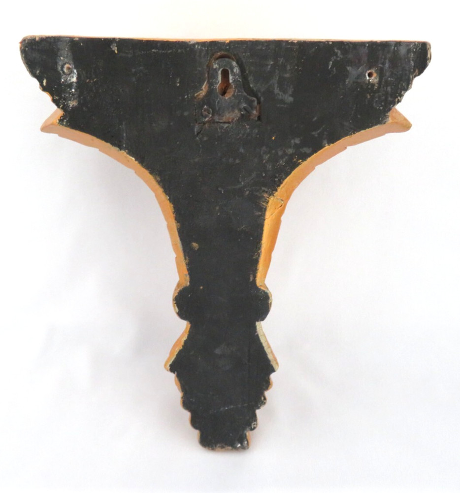 Vintage Gold Plaster Wall Shelf Sconce