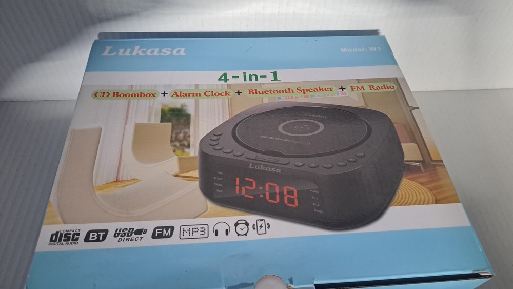 boom box alarm clock 4in1