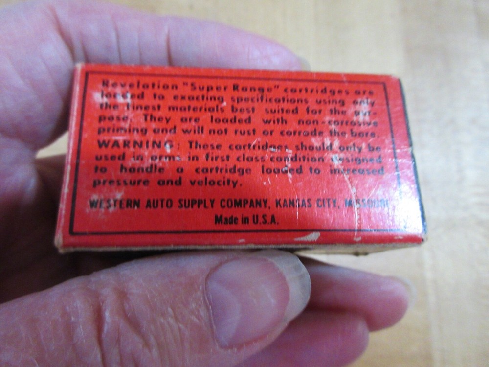 Empty Ammo Box Revelation Western Auto Super Range 22 LONG (w18) #13