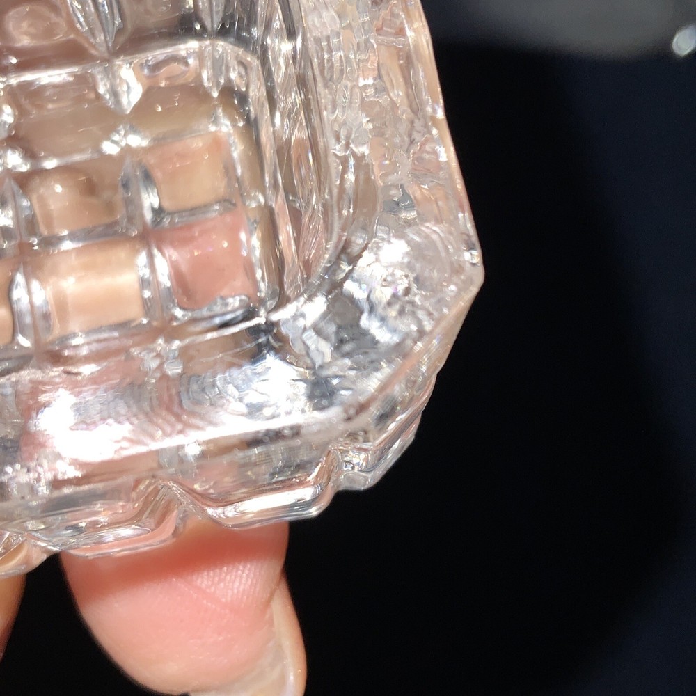 Antique 1890’s Cut Diamond Block Waffle Rectangular Salt Cellar King Glass (?)