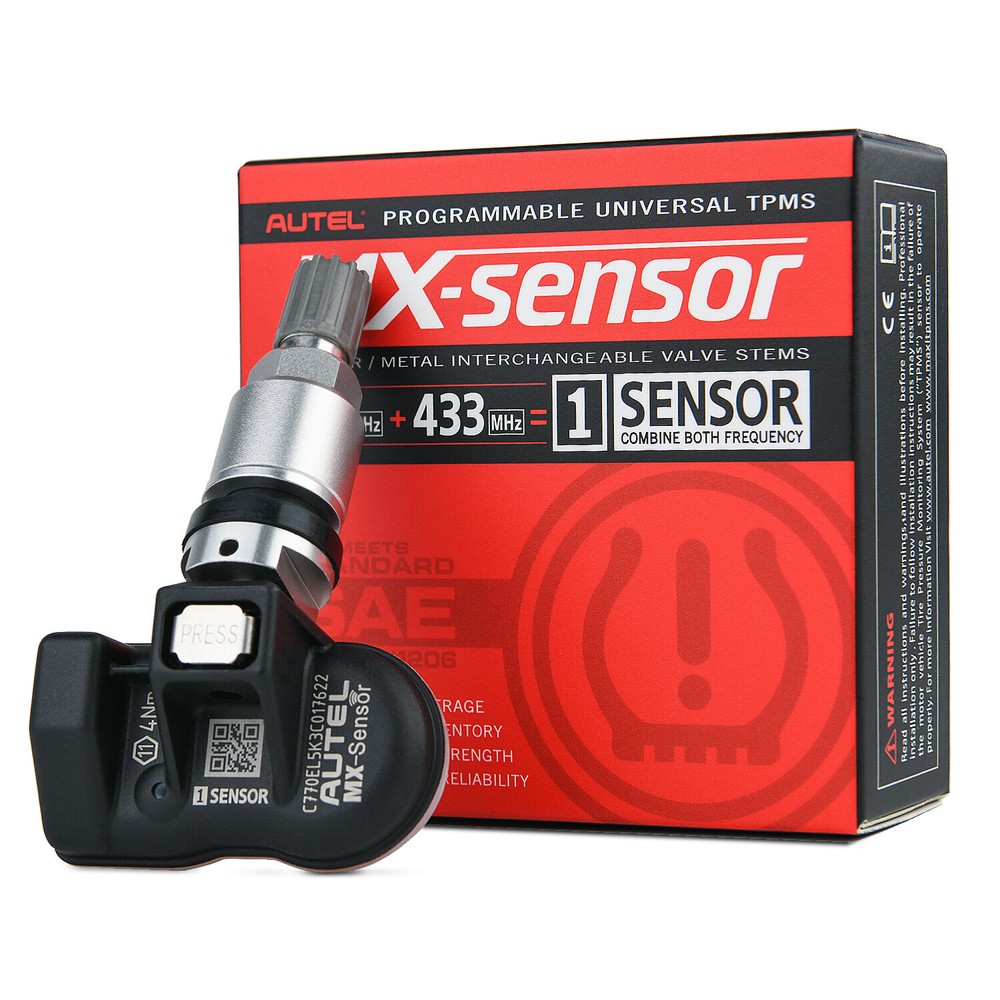 Autel MX-Sensor 2in1 315MHz+433MHz TPMS Sensor Metal Stem Programmable Relearn