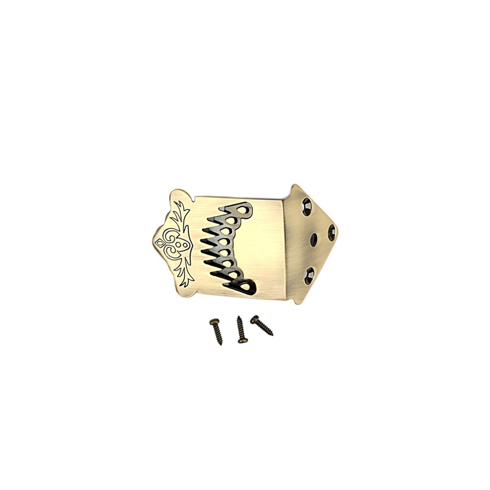 Bronze 8 String Mandolin Feather Pattern Tailpiece Musicians Accessories