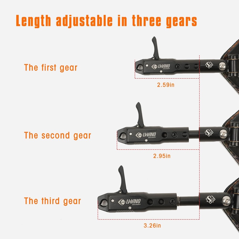 LWANO Archery Compound Bow Release Aids Trigger 360° Adjustable Wristband R