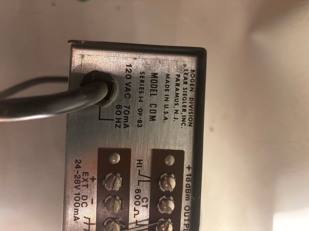 Vintage Bogen Model CDM Active Mixer-Preamplifier