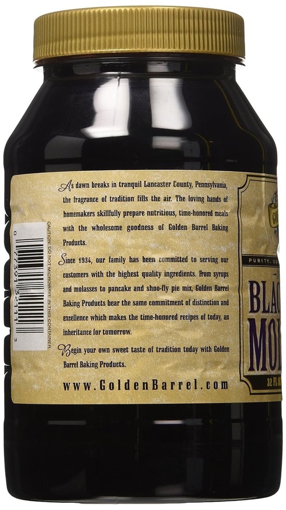 Unsulfured Black Strap molasses, 32 oz