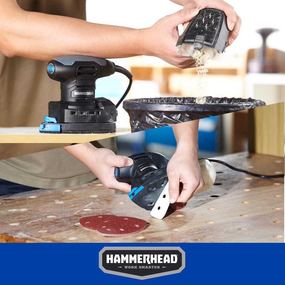 1.4-Amp Multi-Function Detail Sander W/ 12pcs Sandpaper Dust Collection System