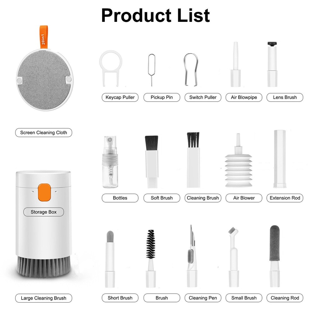 20 in 1 Multi-Function Electronic Device Cleaning Brush Tool Cleaning Kit