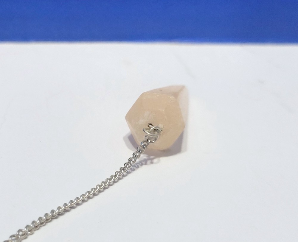 Vintage Orange Selenite Pendulum for Dowsing