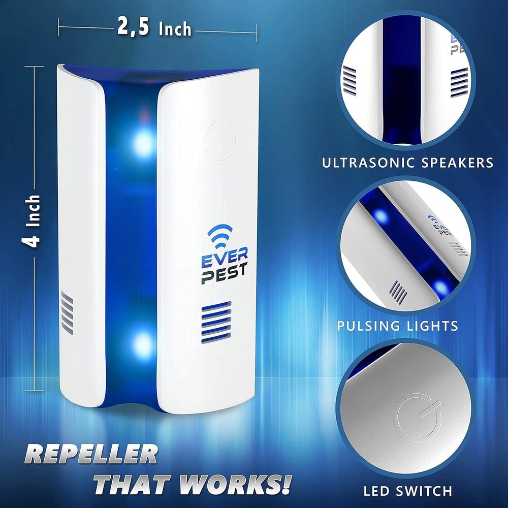 Ultrasonic Pest Control Repeller Plug in - Electronic Insect Defender - Roach Be