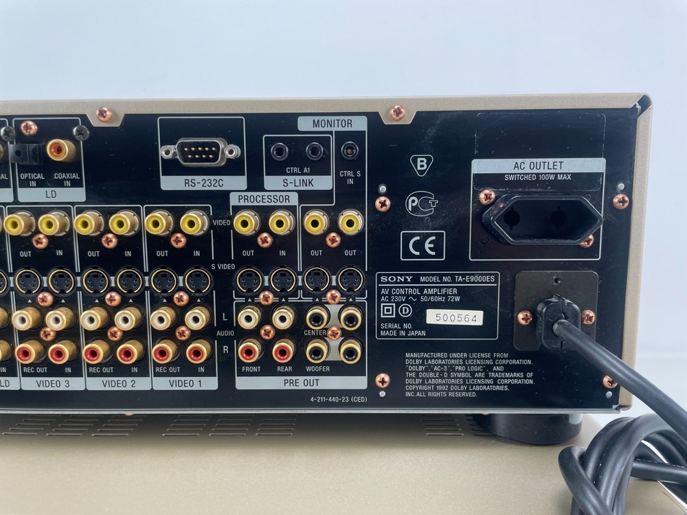 Sony N9000ES Power Amp + E9000ES ES Processor – Champagne + Remote
